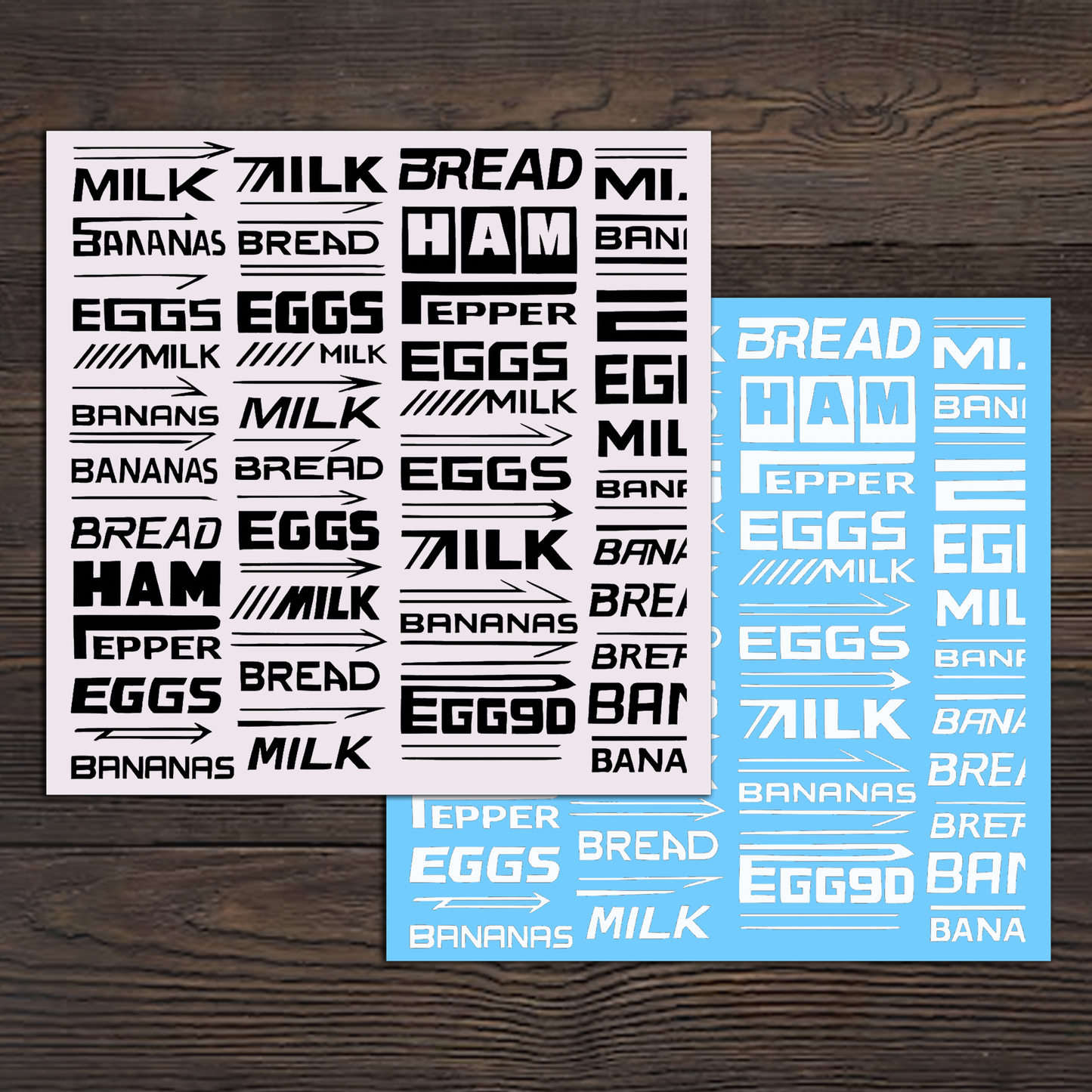 Eggs Milk Bread Window Sticker
