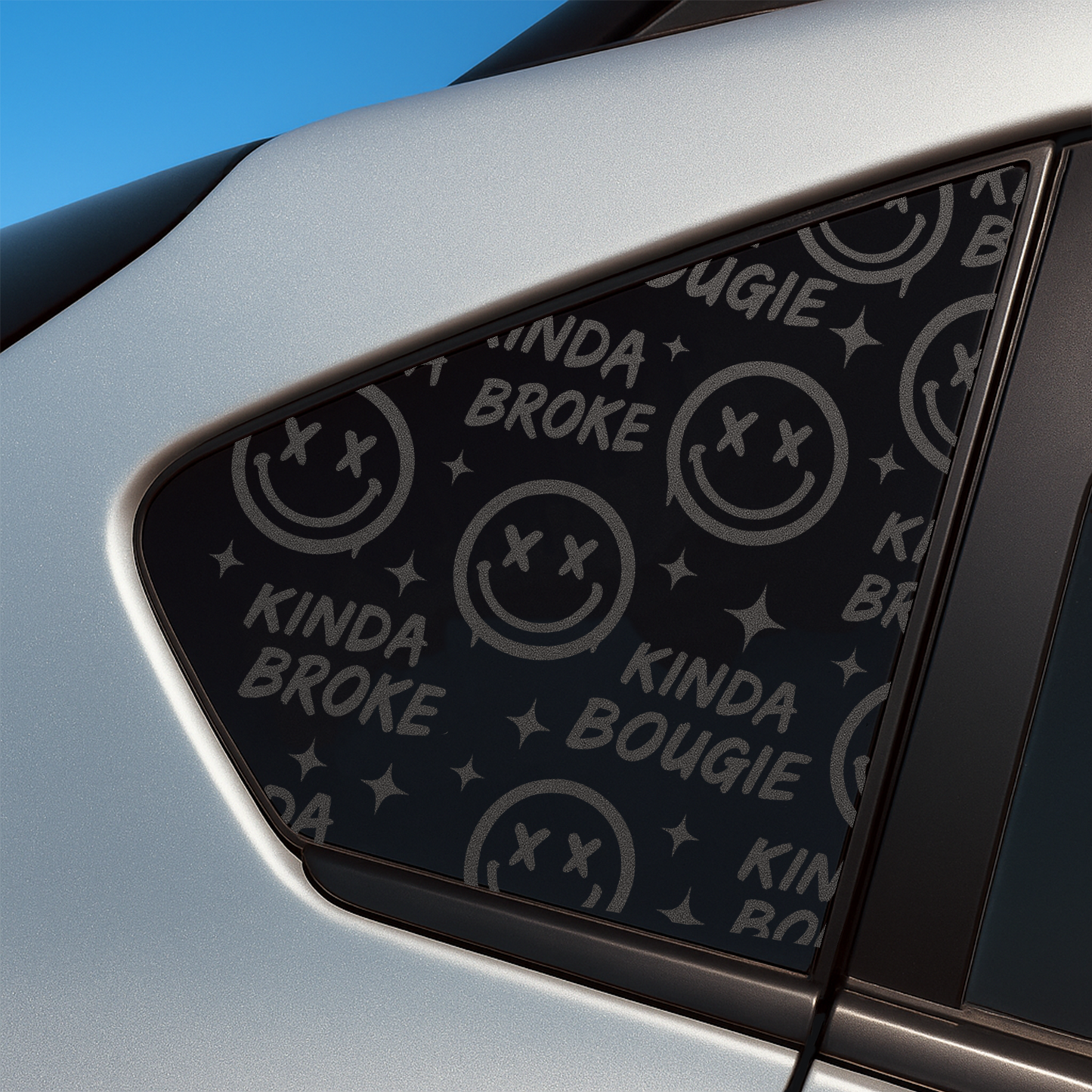 Kinda Bougie Kinda Broke Window Sticker