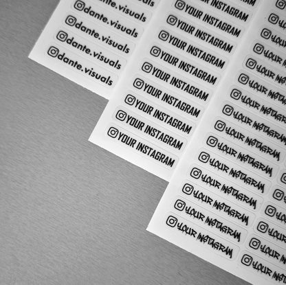 Custom Instagram Clear Labels Sheet