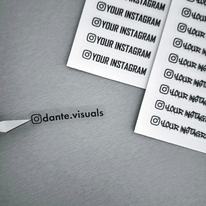 Custom Instagram Clear Labels Sheet