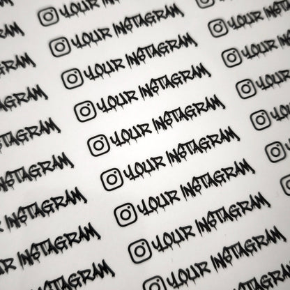 Custom Instagram Clear Labels Sheet