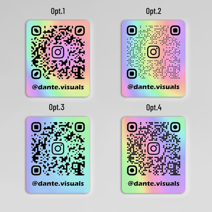 Custom scannable Holographic Instagram sticker