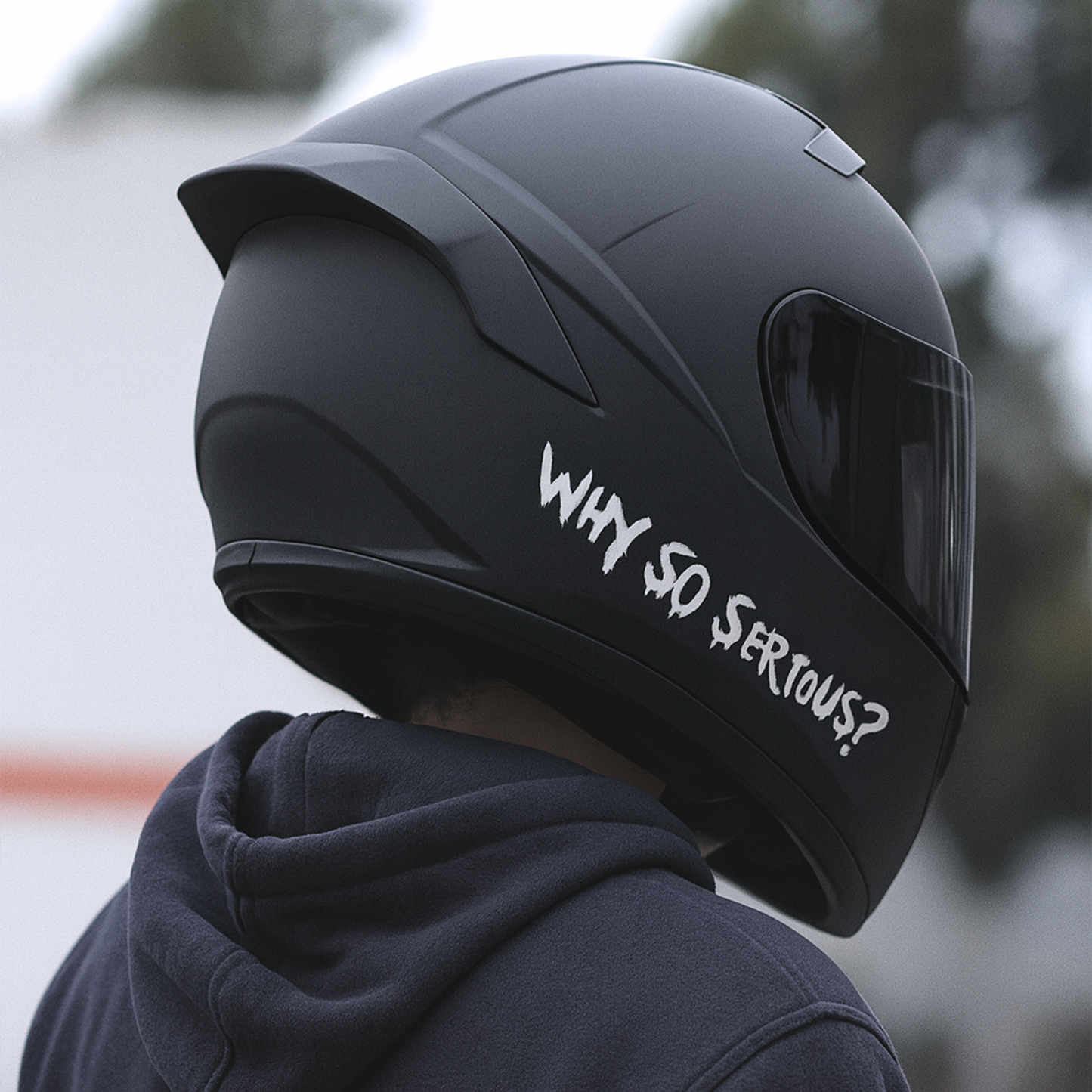 Why So Serious Helmet Sticker