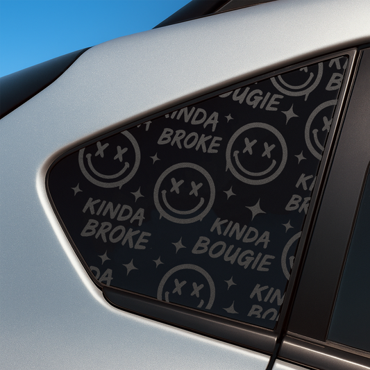 Kinda Bougie Kinda Broke Window Sticker