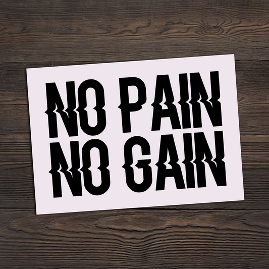 No Pain No Gain Sticker
