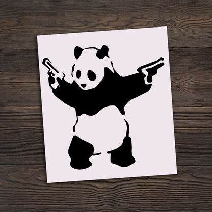 Panda With Guns Sticker
